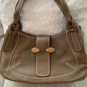 Chocolate Brown, Pebble Leather, Small Tod's Purse